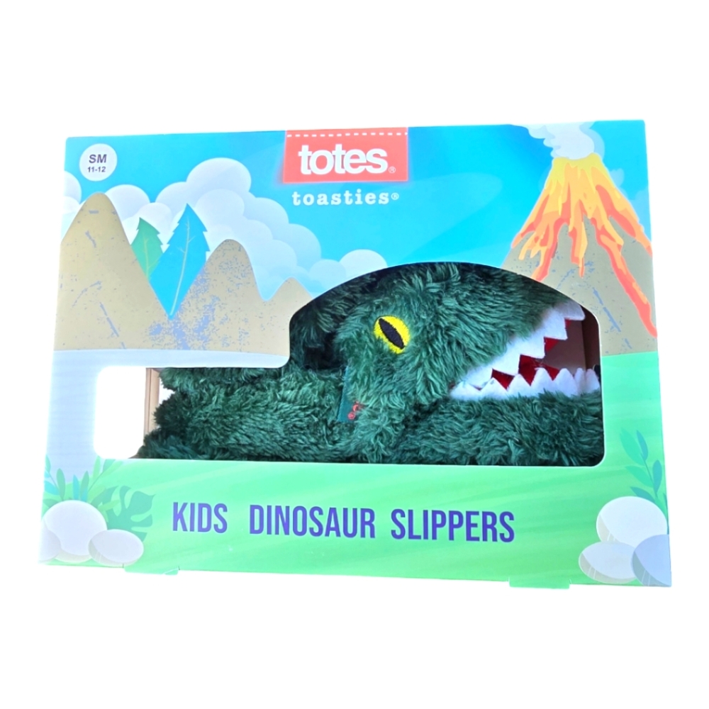 Totes Toasties Dino Slippers